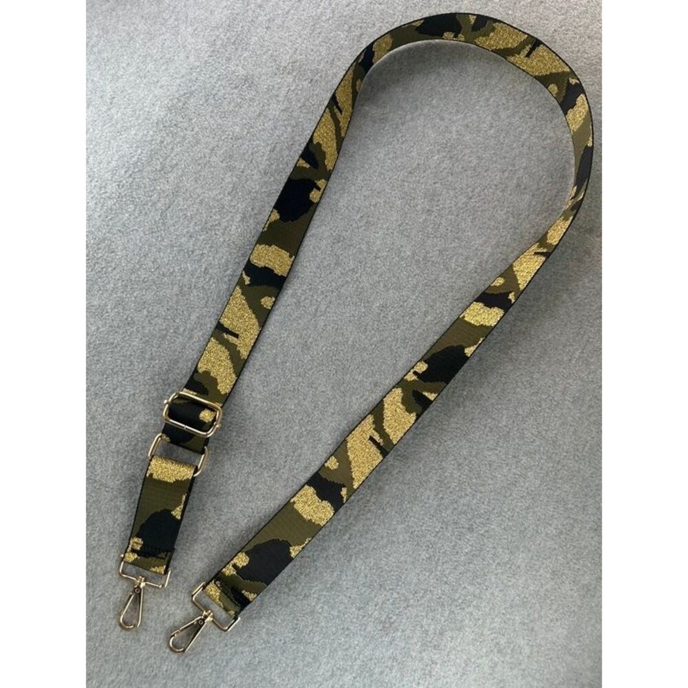 Unbranded Metallic Camo Army Crossbody Purse Handbag Strap Gold Hardwear